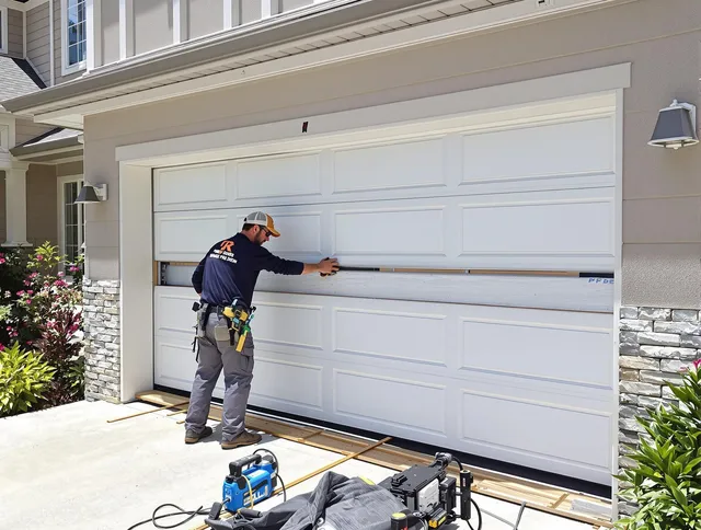 Wethersfield Garage Door Repair team performing complete garage door replacement at Wethersfield residence