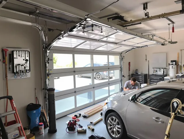 Garage door noise reduction service by Wethersfield Garage Door Repair in Wethersfield