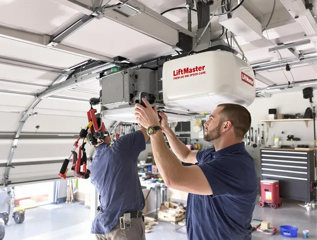 Wethersfield Garage Door Repair technician performing advanced diagnostics on garage opener in Wethersfield