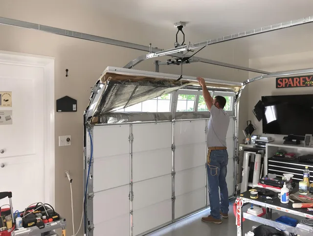 Garage door section replacement by Wethersfield Garage Door Repair in Wethersfield