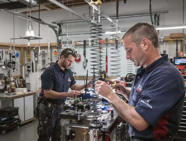 Garage door spring repair service by Wethersfield Garage Door Repair in Wethersfield